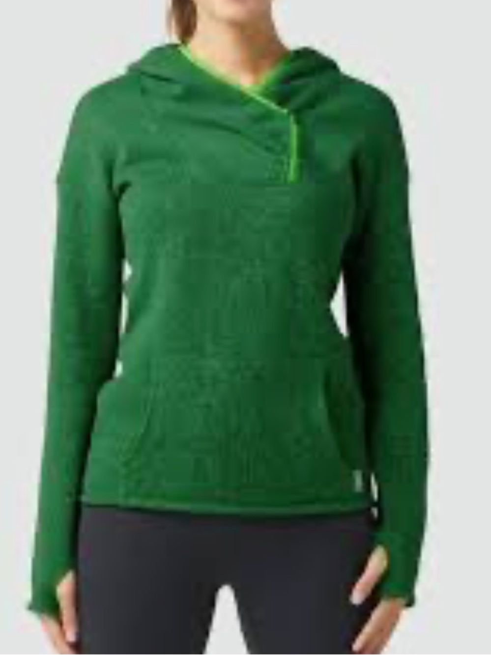 Stio Emerald Green Fleece Hoodie Women’s Size L